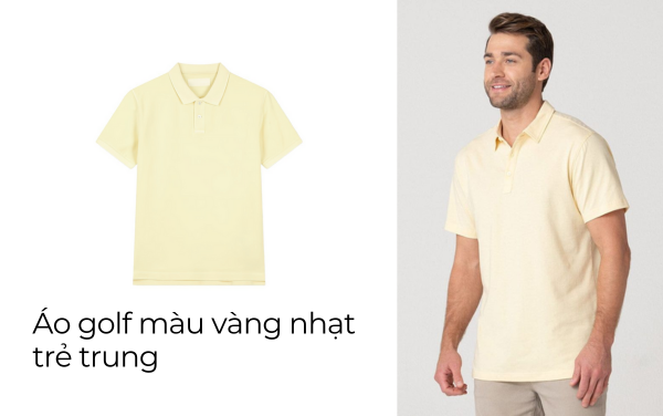 Lựa chọn áo golf màu vàng nhạt