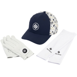 Combo phụ kiện golf 2026: Mũ, Găng tay và Ống tay Satano cao cấp